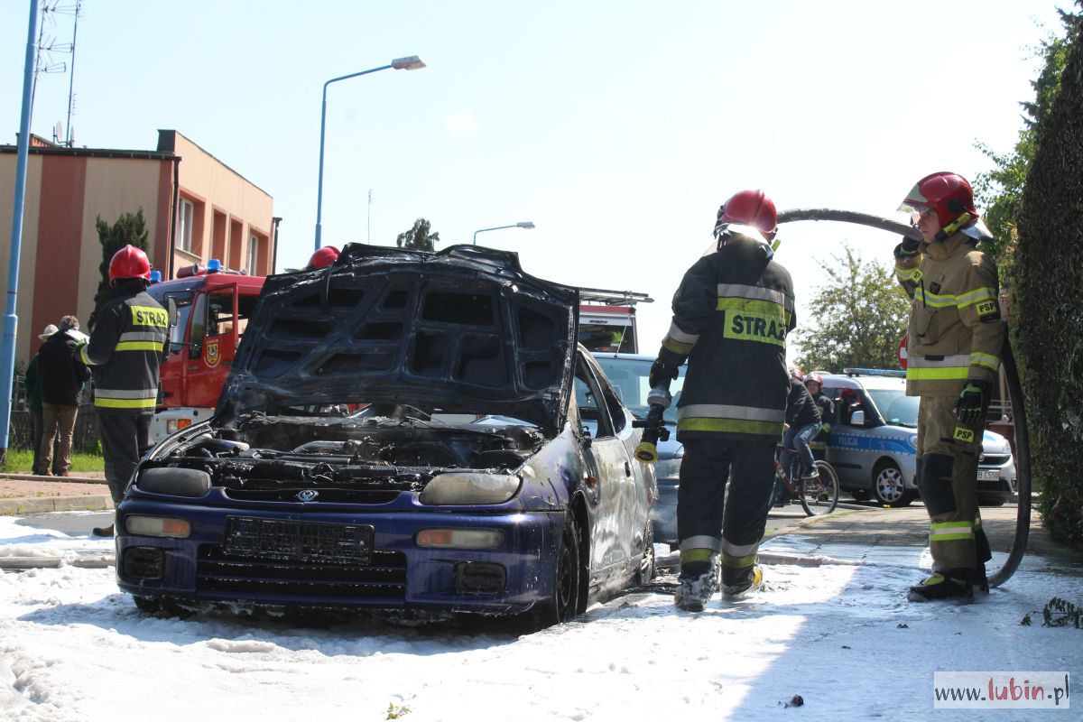 Spłonął samochód przy Olchowej
