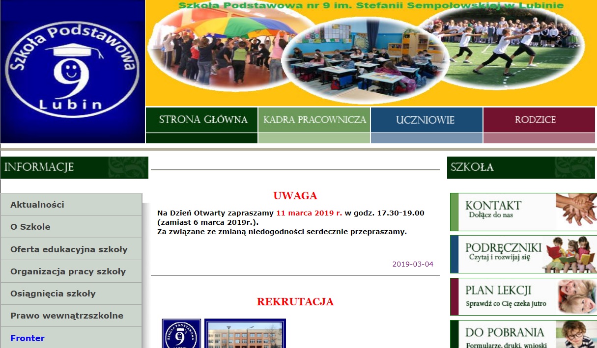 Szkoła Podstawowa nr 9 zaprasza na dzień otwarty