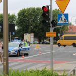 Potrącenie koło Pałacyku ślubów, Lubin, 07.06.2019, wypadek (15)