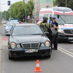 Potrącenie koło Pałacyku ślubów, Lubin, 07.06.2019, wypadek (2)