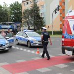 Potrącenie koło Pałacyku ślubów, Lubin, 07.06.2019, wypadek (7)