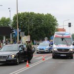 Potrącenie koło Pałacyku ślubów, Lubin, 07.06.2019, wypadek (9)