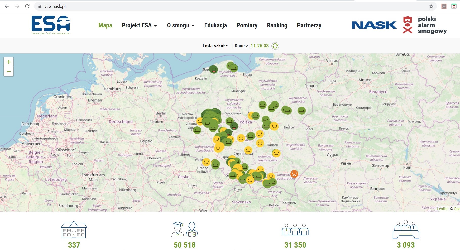 10 tys. czujników umieszczonych w szkołach będzie badać jakość powietrza
