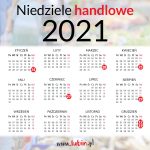 kalendarz niedziele handlowe