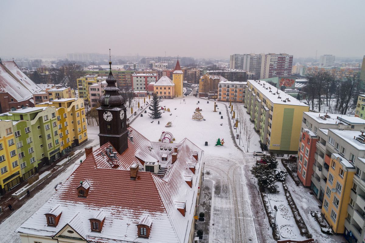 Zimowy Lubin z lotu ptaka