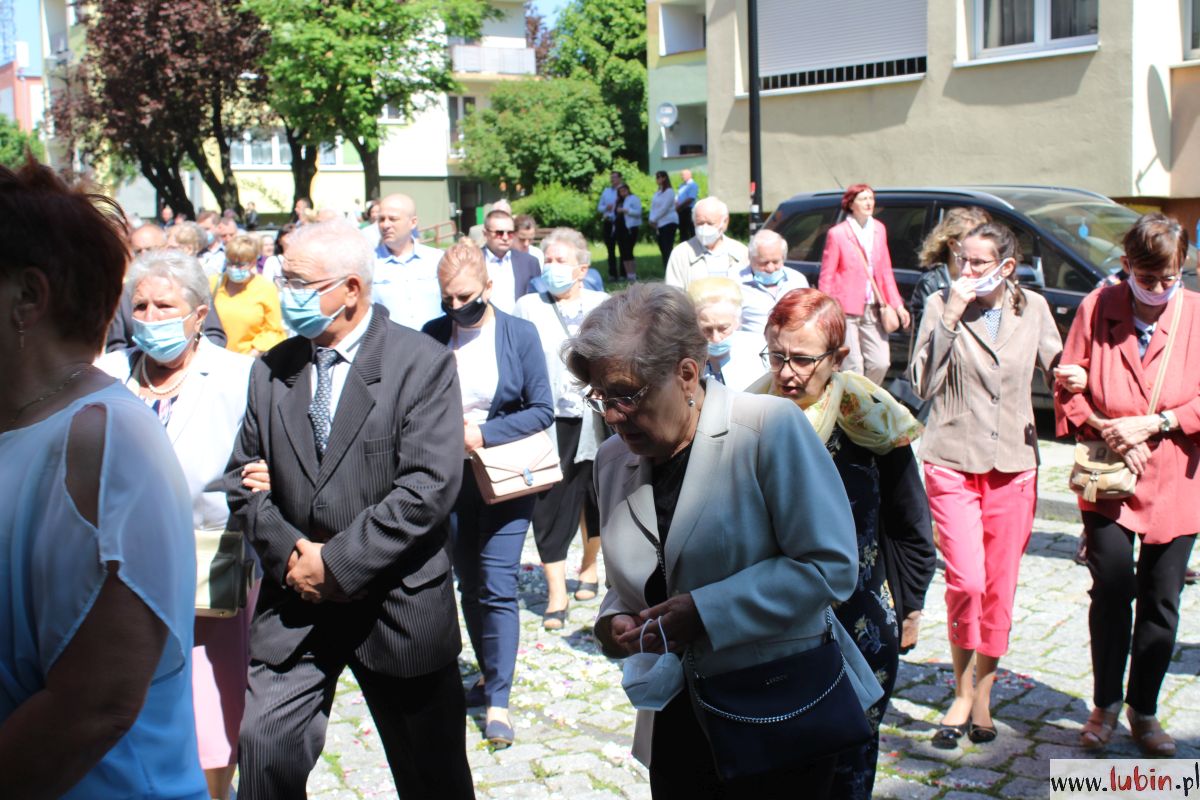 Boże Ciało, procesja wokół kościoła w Lubinie, 03.06.2021 r (50)