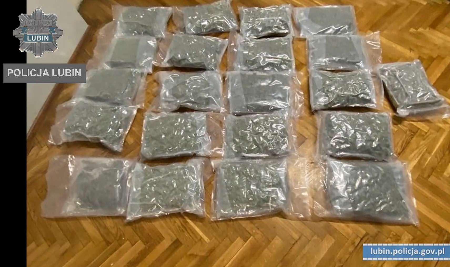 Wiózł 21 kg marihuany