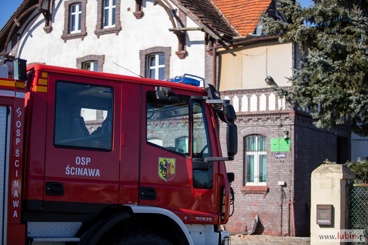 Pożar w dawnej mleczarni w Ścinawie