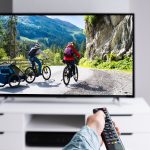 Watching TV Movie On Couch