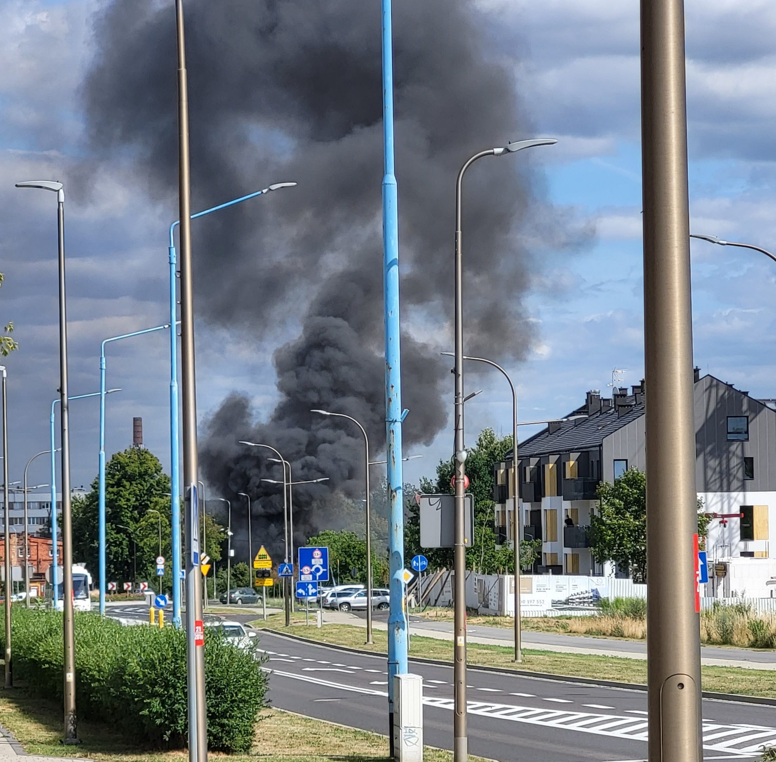 Pożar altanki w Lubinie