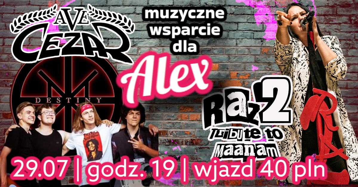 Muzyczne wsparcie dla Alex – zapraszają na koncert