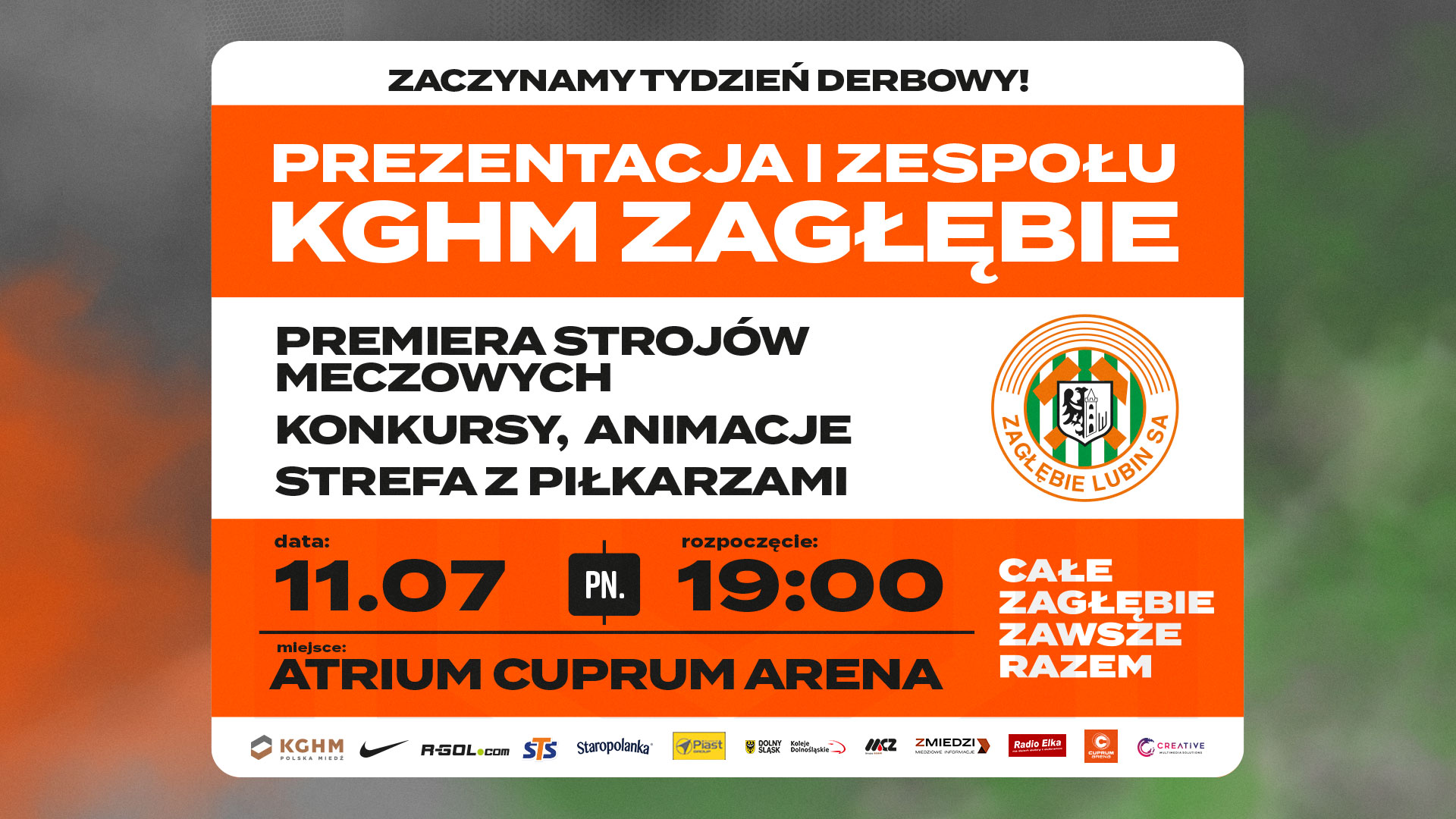 Prezentacja pierwszego zespołu w galerii Cuprum Arena