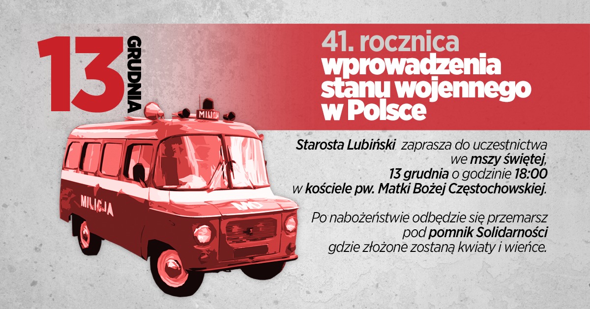 Lubin upamiętni 41. rocznicę