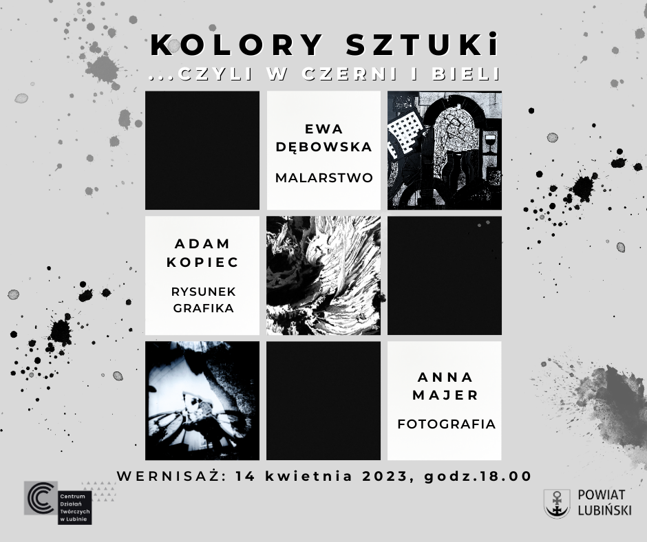 Dzień sztuki w czerni i bieli