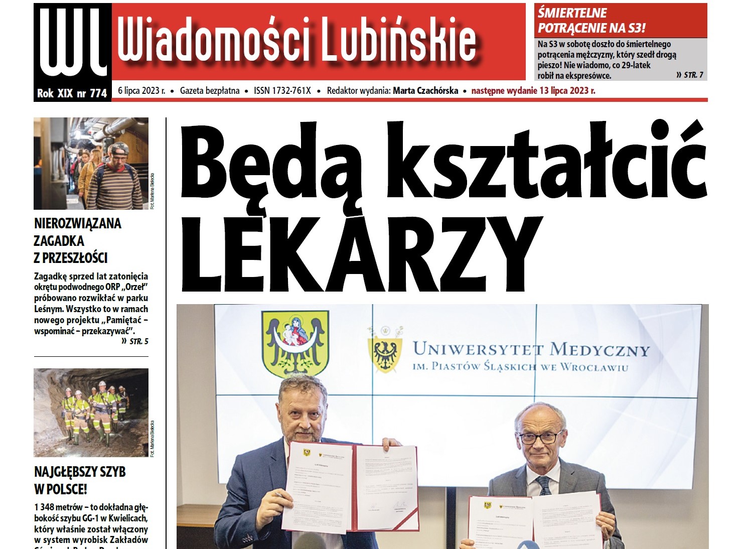 „Wiadomości Lubińskie” jak zwykle w czwartek