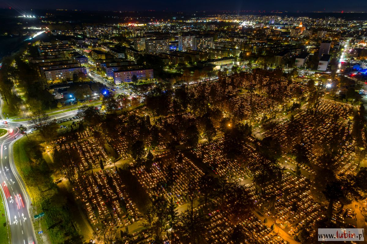 Lubińskie cmentarze z lotu ptaka [GALERIA]