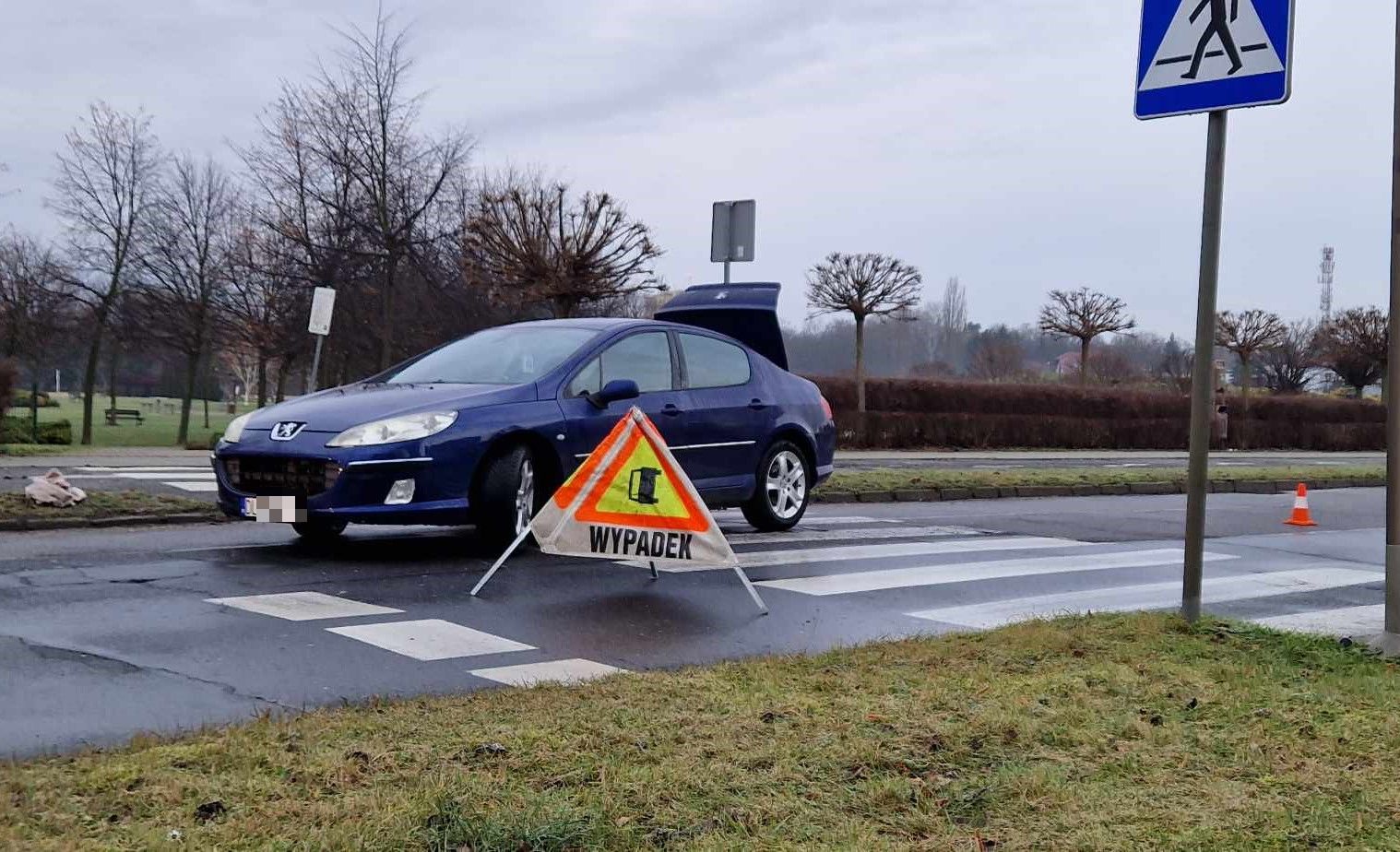 Starszy mężczyzna potrącony na pasach