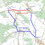 Powiat lubiński – mapa objazdu Miłogoszcz Radomiłów (1)