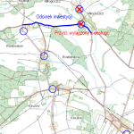 Powiat lubiński – mapa objazdu Miłogoszcz Radomiłów (2)