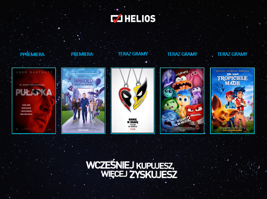 Sierpniowy repertuar kina Helios