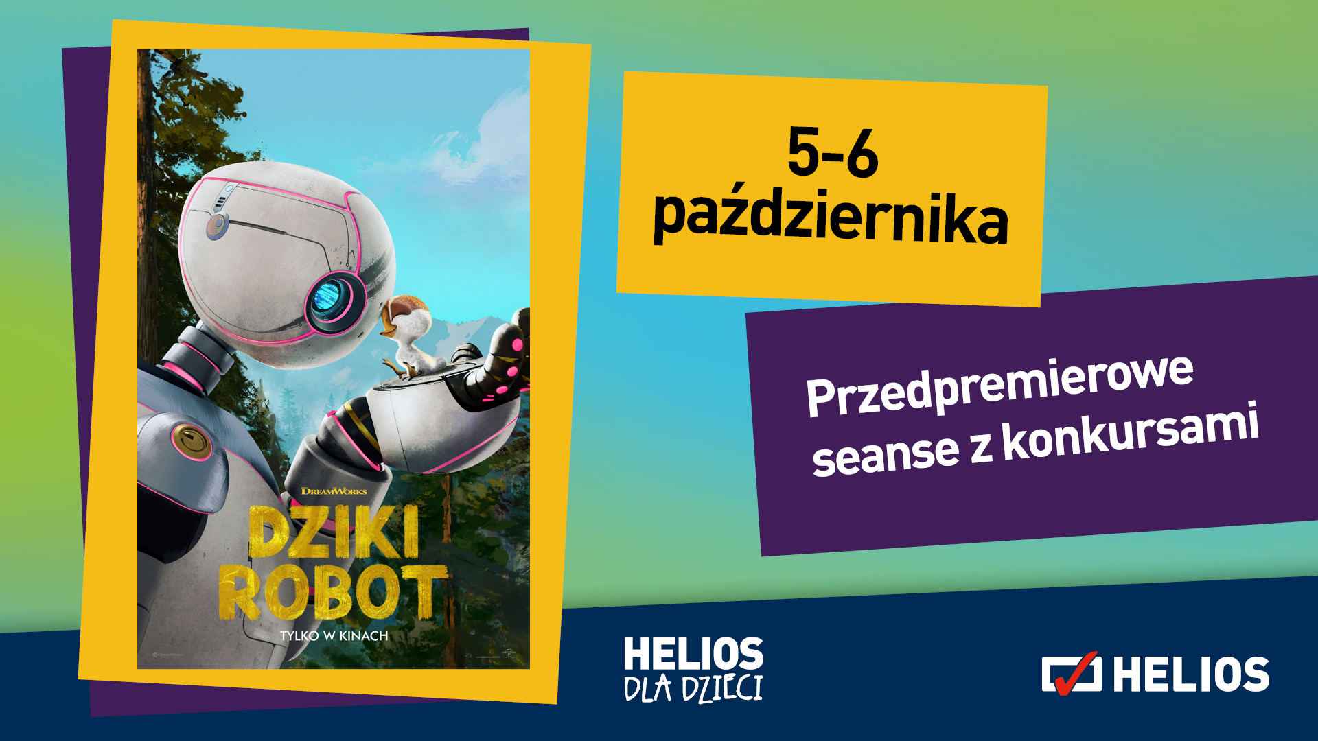 „Dziki robot” przedpremierowo z konkursami w Heliosie