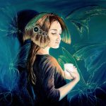 Lady Butterfly J.Koziczak, 100 x 70 cm