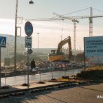 Kolejowa, burzenie muralu, Zagłębie Lubin (1)