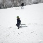zabawy na śniegu, śnieg, zima, zjeżdżać, górka, wieloryb, lubin, 2025 (12)