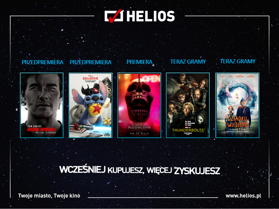 Majowy repertuar kina Helios