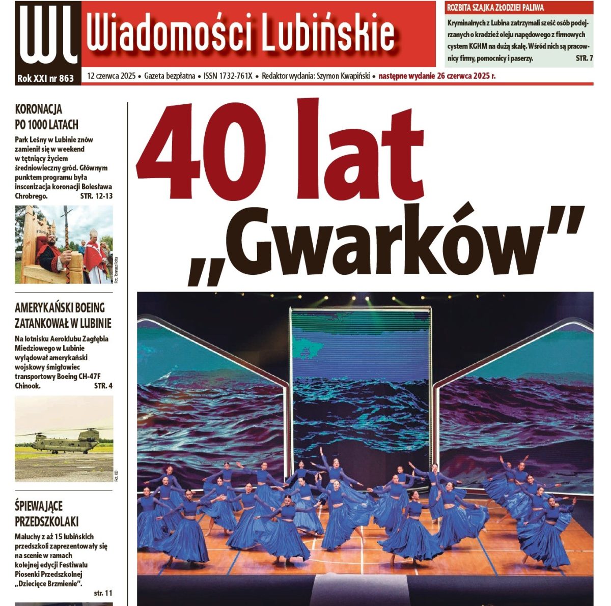 Wiadomości Lubińskie” jak zwykle w czwartek