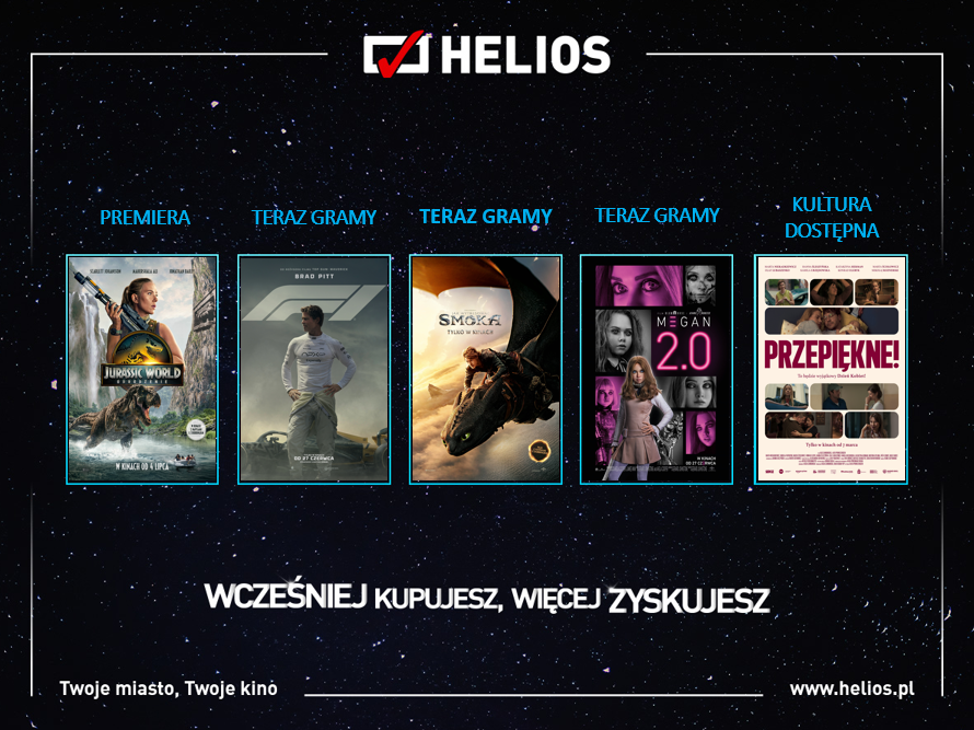 Filmowy początek wakacji w kinie Helios