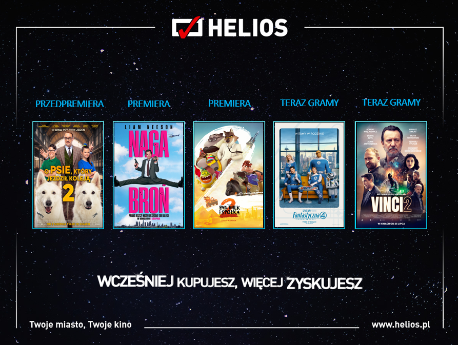 Sierpniowy repertuar kina Helios