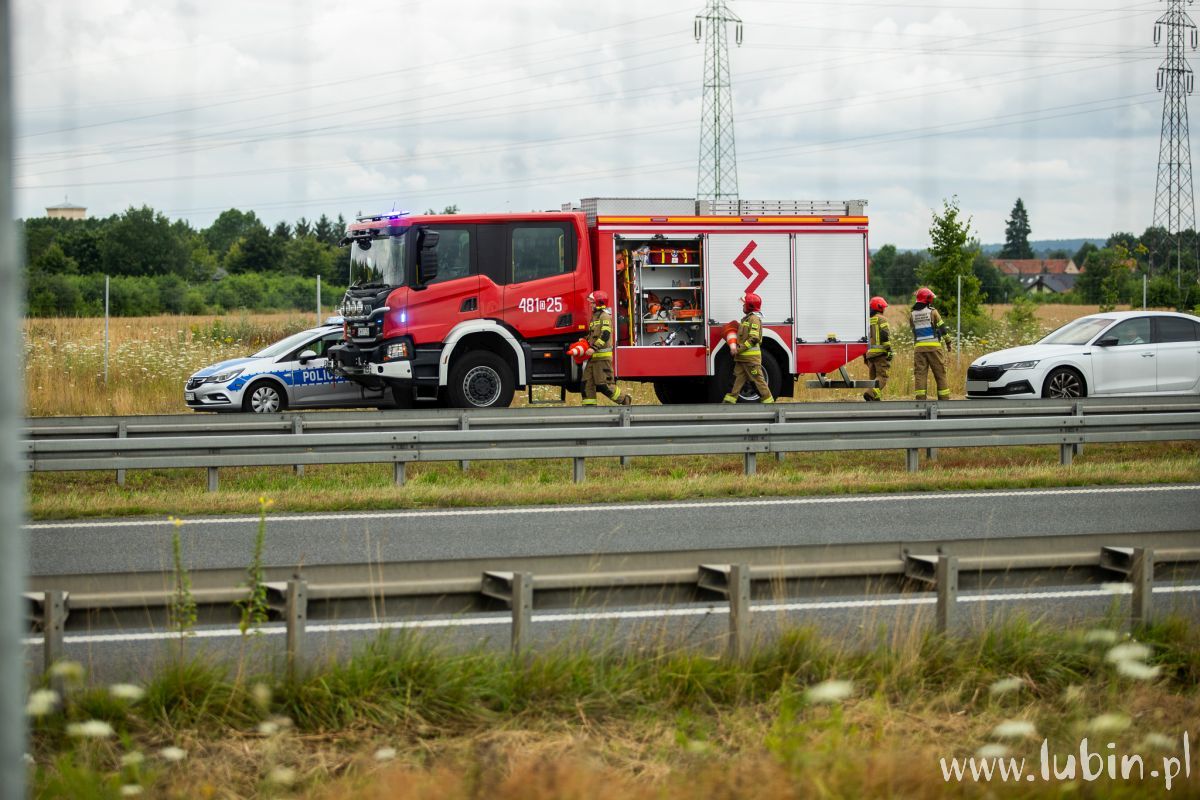 Pożar samochodu na S3