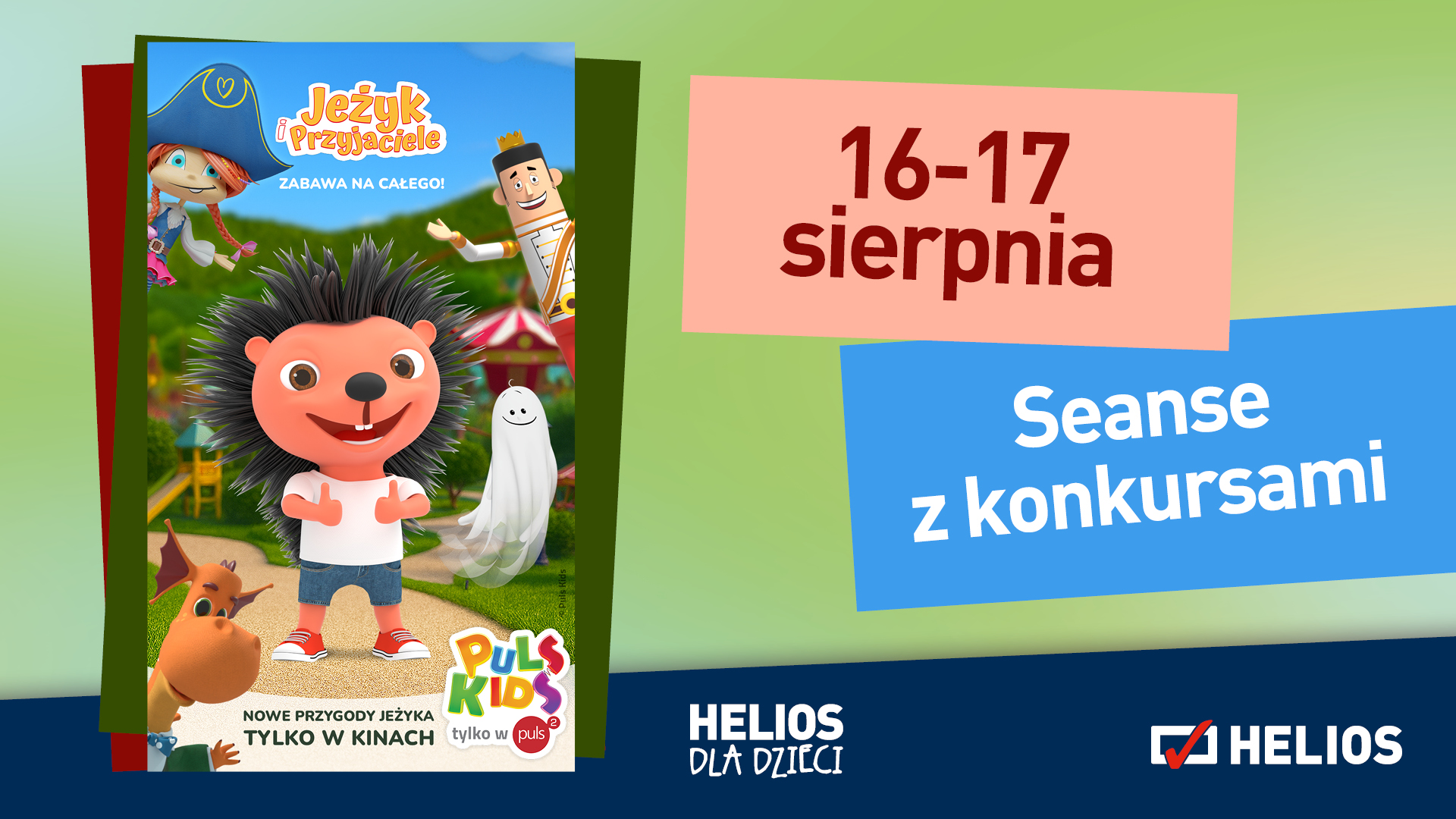 „Jeżyk i Przyjaciele. Zabawa na całego!” – seanse z konkursami w Heliosie