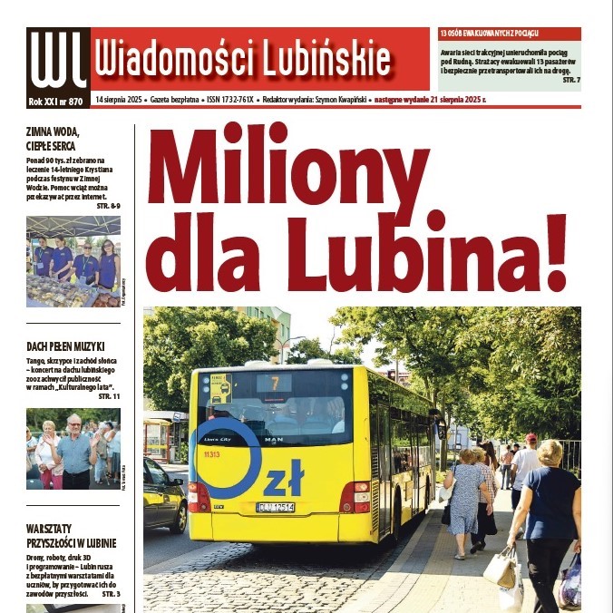 „Wiadomości Lubińskie” w każdy czwartek