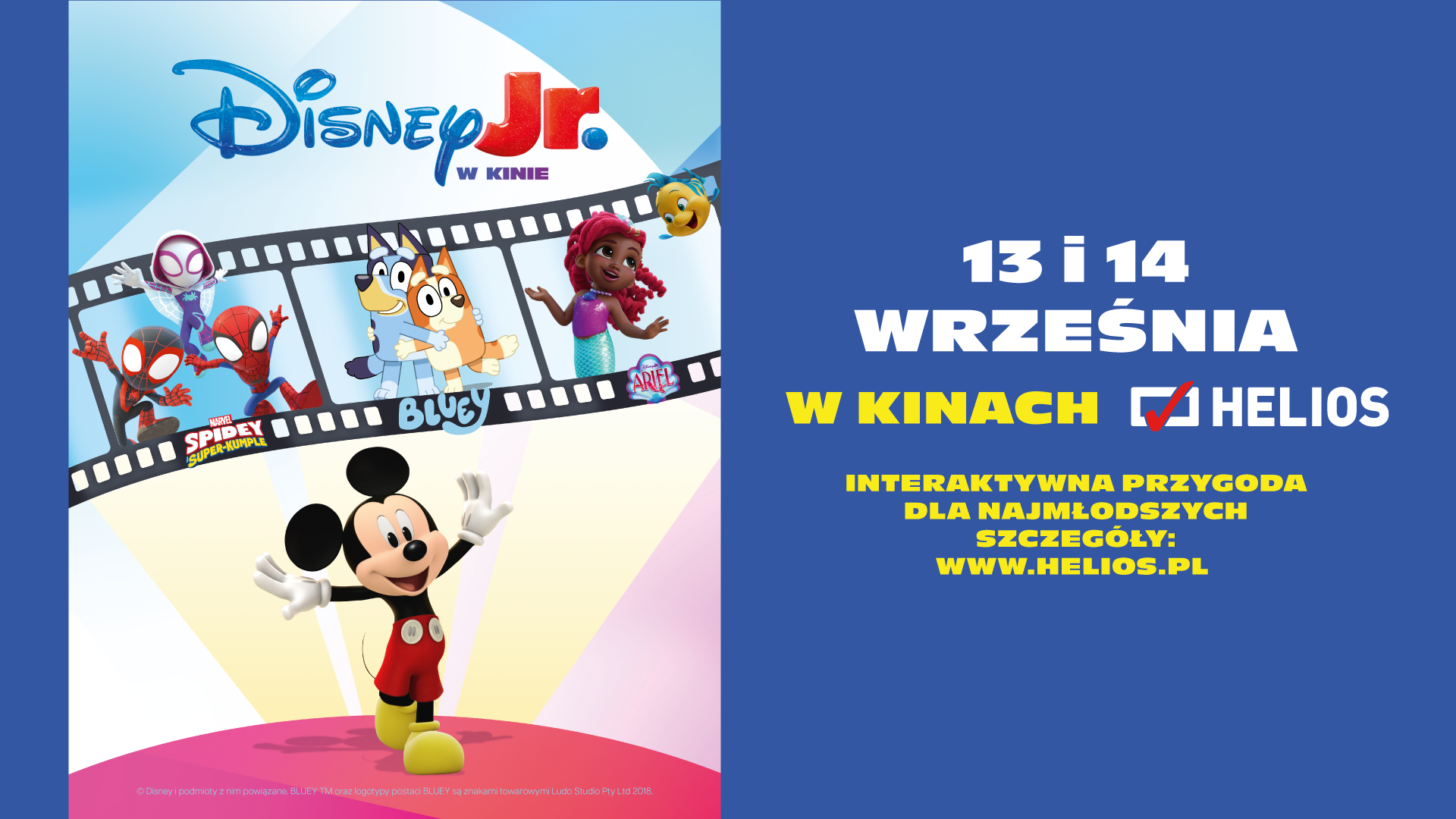Disney Junior w kinie Helios – seanse lubianych bajek z atrakcjami dla dzieci