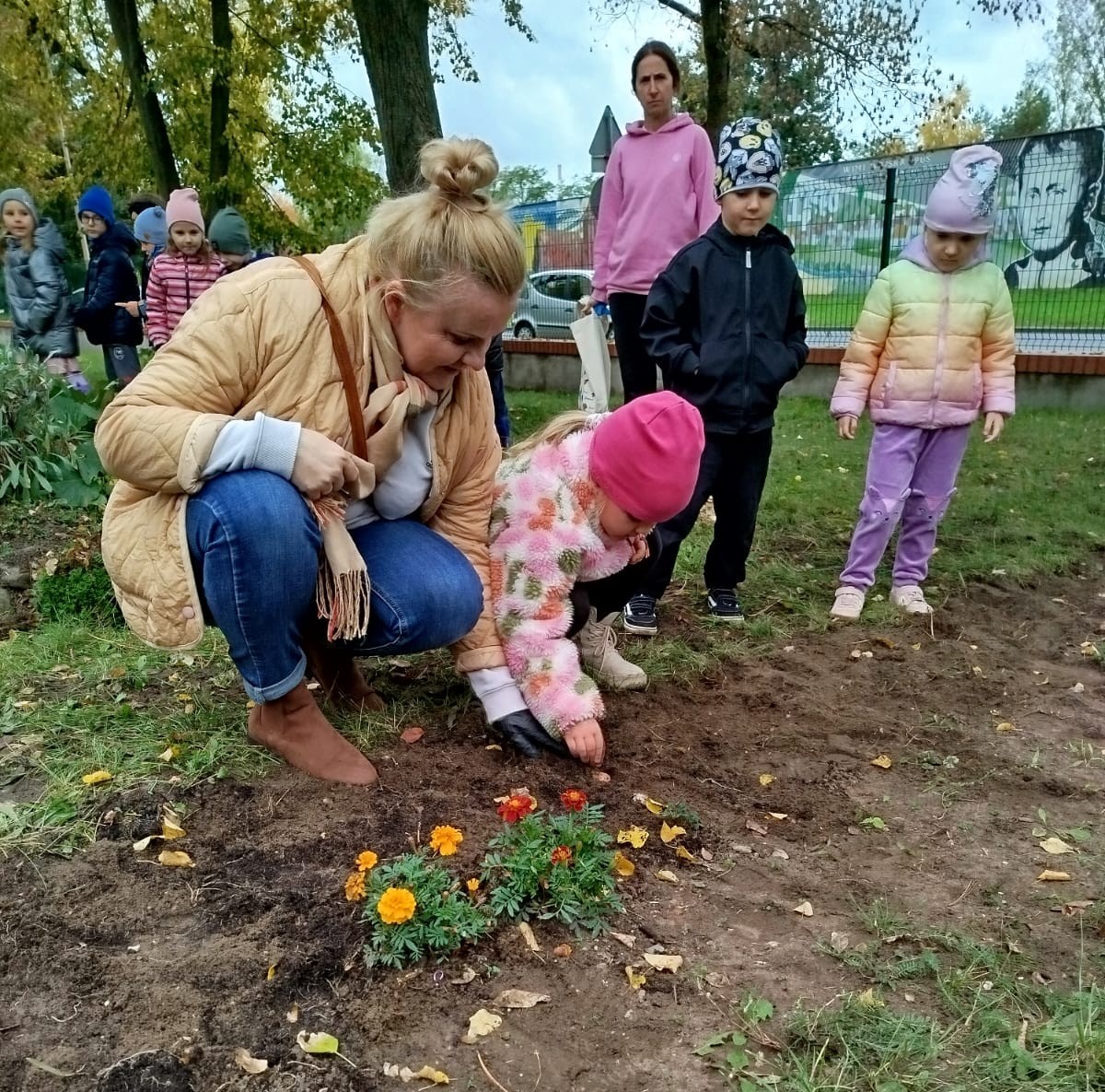 Przedszkolaki sadziły żonkile