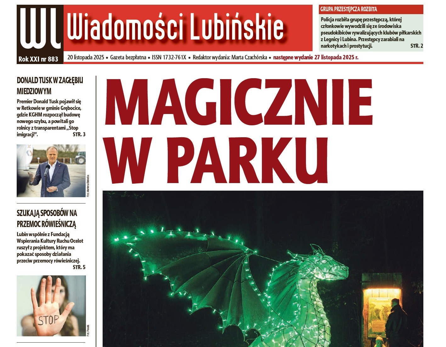 „Wiadomości Lubińskie” jak zwykle w czwartek
