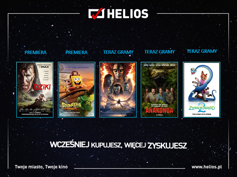 Nowy rok z nową dawką filmowych emocji w kinie Helios!