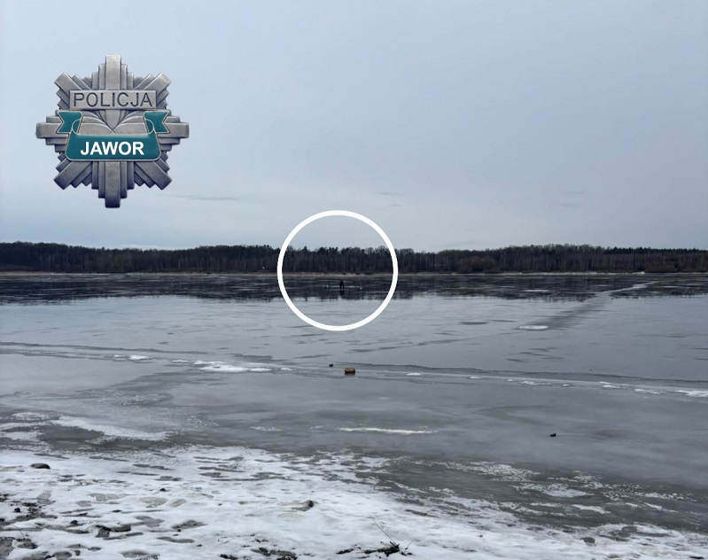 Niebezpieczne zachowanie wędkarza z Lubina