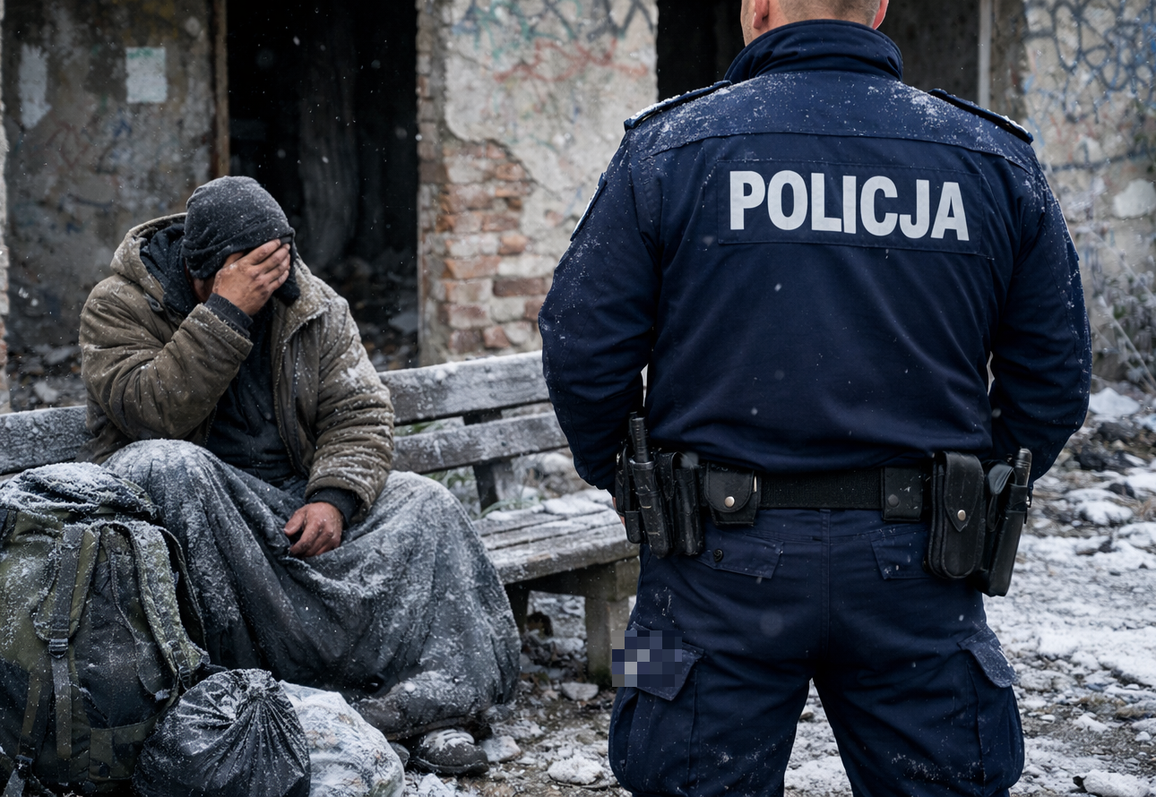 Jest bardzo zimno, zwróćmy uwagę na bezdomnych