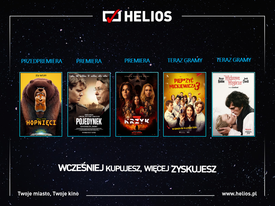 Emocjonujący repertuar kina Helios