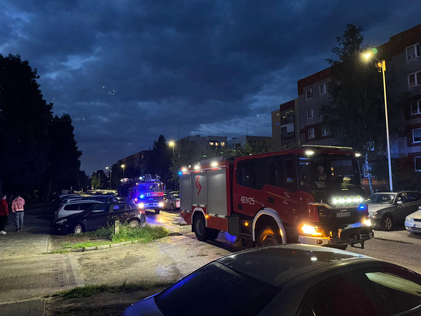 Pożar w bloku przy ul. Gwarków