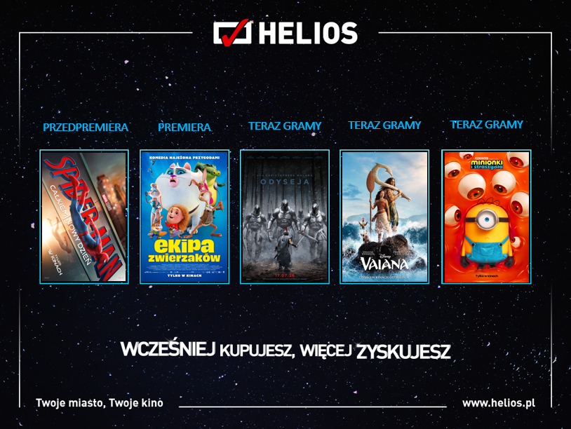 Moc filmowych nowości w kinie Helios