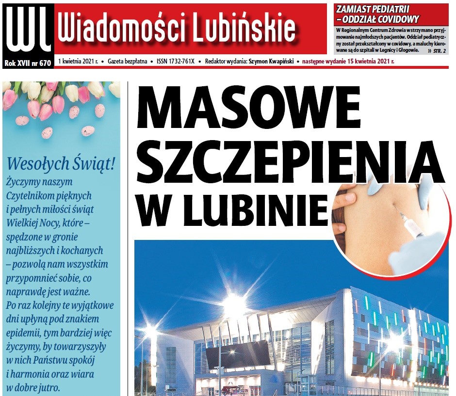 „Wiadomości Lubińskie” już w czwartek