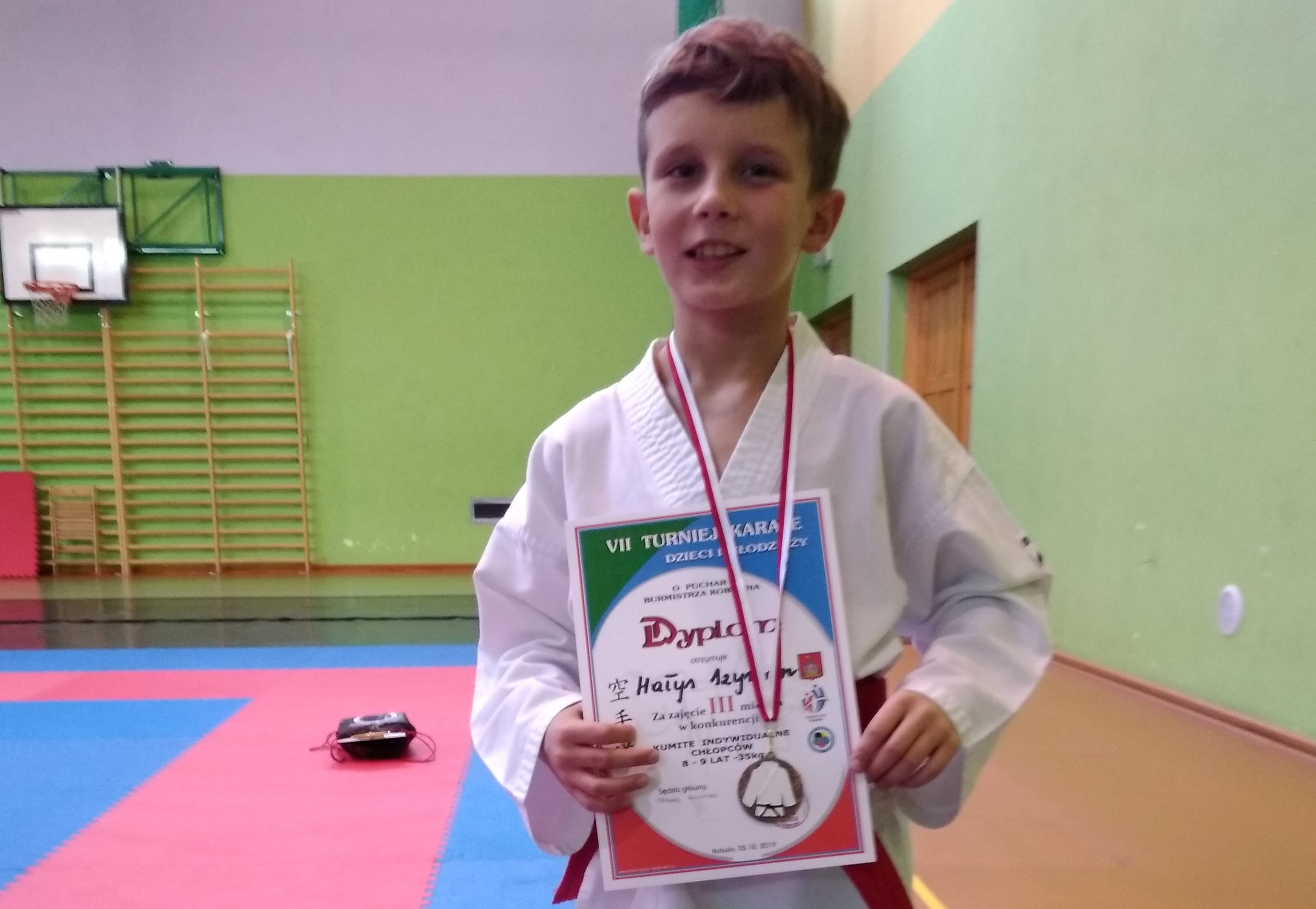 Lubiński wojownik goju ryu na podium w Kościanie