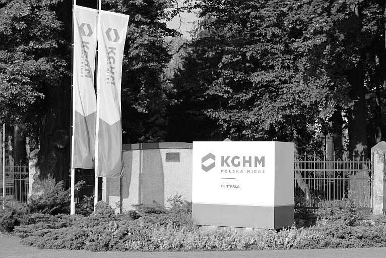 KGHM - logo żałoba