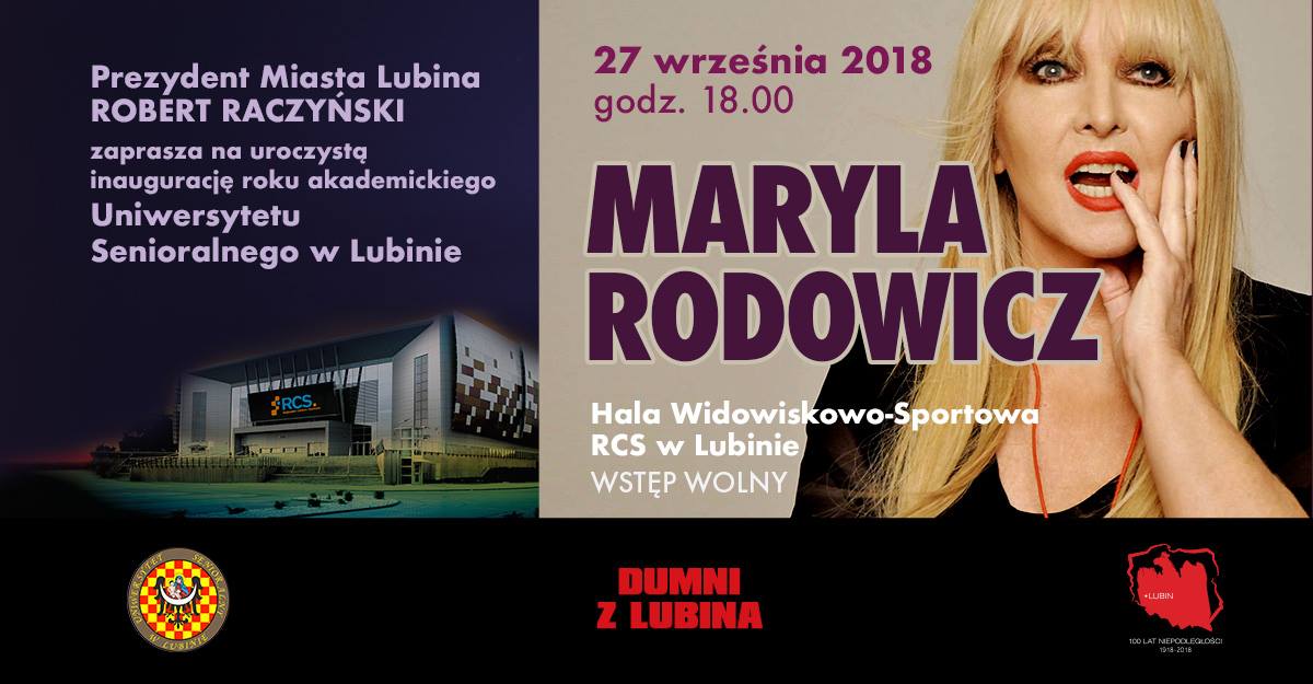 Maryla Rodowicz wystąpi w lubińskiej hali. Wstęp bezpłatny