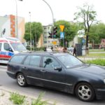 Potrącenie koło Pałacyku ślubów, Lubin, 07.06.2019, wypadek (3)