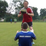 Trener bramkarzy, Jędrzej Kędziora podczas treningu Miedzi Legnica